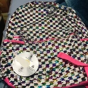 Colorful sequin backpack
